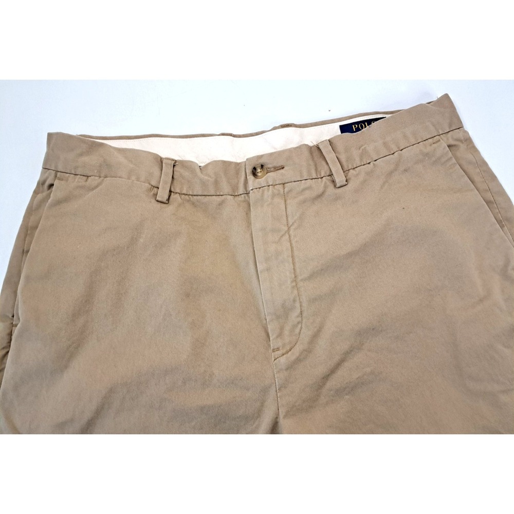 Polo Ralph Lauren Khaki Pants Men 34x30 Stretch Classic Fit Tan Preppy Classic